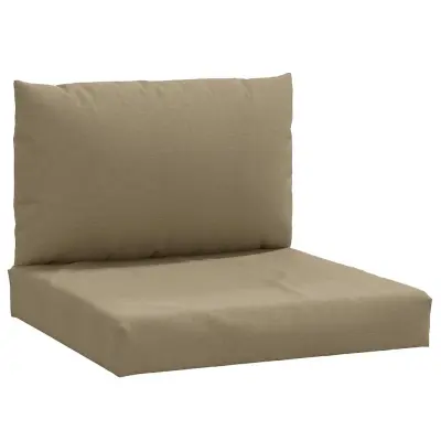 vidaXL Blazine za palete 2 kosa melanž taupe blago