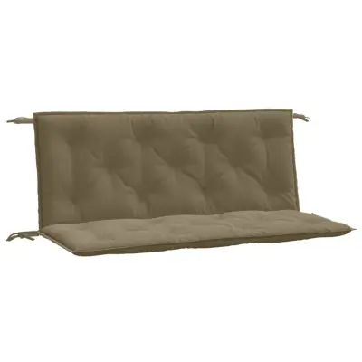 vidaXL Blazina za vrtno klop 2 kosa melanž taupe 120x50x7 cm blago