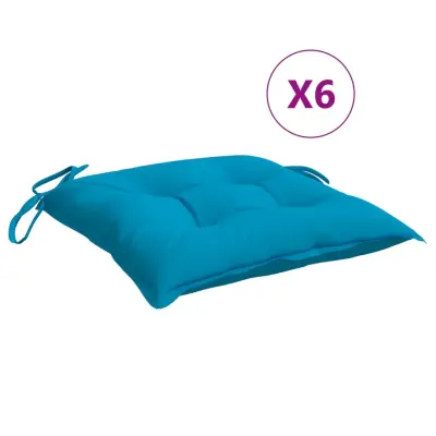 vidaXL Blazine za stole 6 kosov svetlo modre 40x40x7 cm oxford tkanina