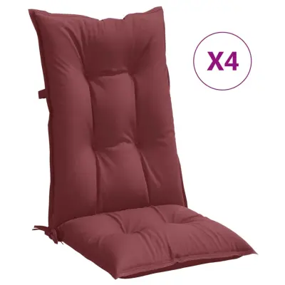 vidaXL Blazina za stol 6 kosov melanž vinsko rdeča 120x50x7 cm blago