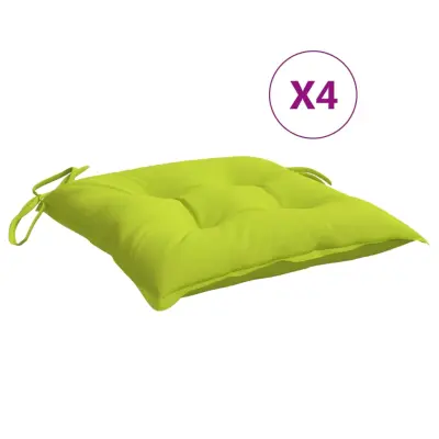 vidaXL Blazine za stole 4 kosi svetlo zelene 40x40x7 cm oxford tkanina