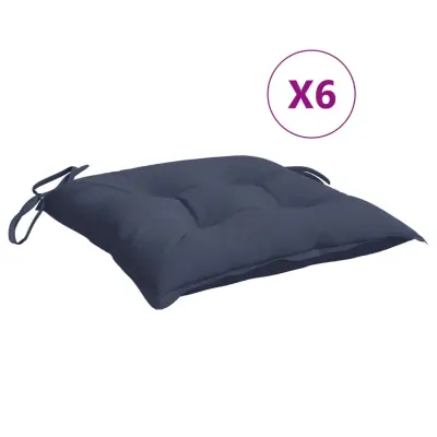 vidaXL Blazine za stole 6 kosov modre 40x40x7 cm oxford tkanina