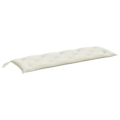 vidaXL Blazina za vrtno klop melanž krem 150x50x7 cm blago