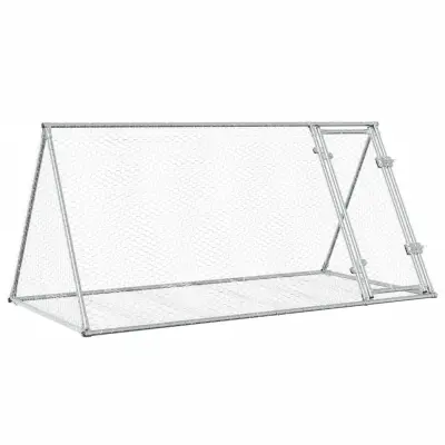 vidaXL Zajčnik srebrna 200x105x91 cm pocinkano jeklo