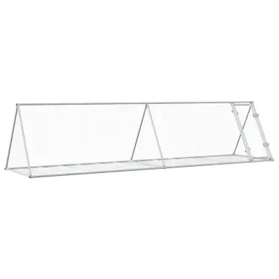 vidaXL Zajčnik srebrna 400x105x91 cm pocinkano jeklo
