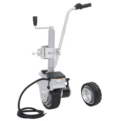 vidaXL Podporno kolo za prikolico motorizirano 12 V 350 W aluminij