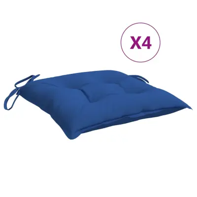 vidaXL Blazine za stole 4 kosi modre 40x40x7 cm oxford tkanina