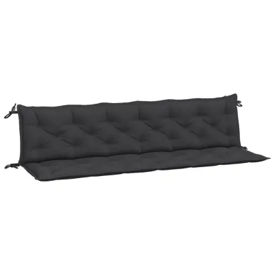 vidaXL Blazina za vrtno klop 2 kosa črna 200x50x7cm oxford tkanina