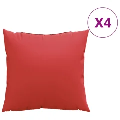 vidaXL Blazine za kavč 4 kpsi rdeče 60x60 cm blago
