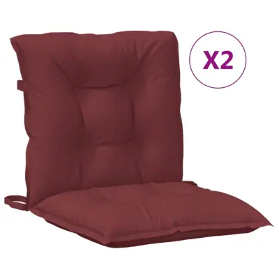 vidaXL Blazina za stol 2 kosa melanž vinsko rdeča 100x50x7 cm blago