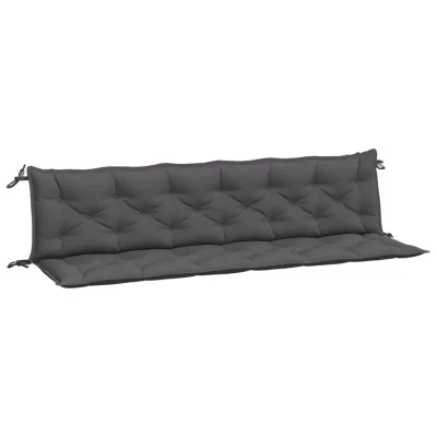 vidaXL Blazina za vrtno klop 2 kosa antracit 200x50x7cm oxford tkanina