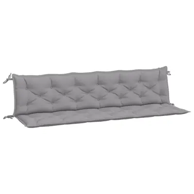 vidaXL Blazina za vrtno klop 2 kosa siva 200x50x7cm oxford tkanina