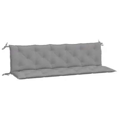 vidaXL Blazina za vrtno klop 2 kosa siva 180x50x7cm oxford tkanina