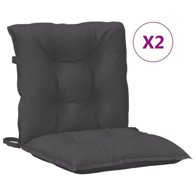 vidaXL Blazina za stol 2 kosa melanž antracitna 100x50x7 cm blago