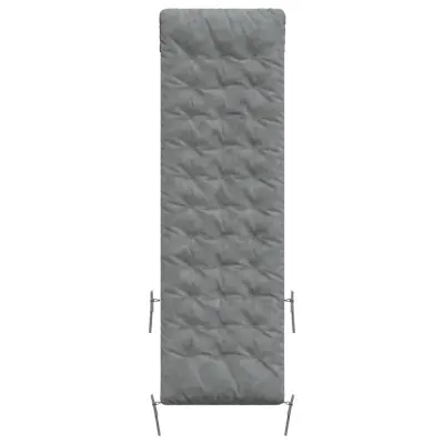 vidaXL Blazina za ležalnik siva 160x50x10 cm umetno semiš usnje