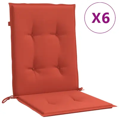 vidaXL Blazina za stol 6 kosov melanž rdeča 100x50x4 cm blago