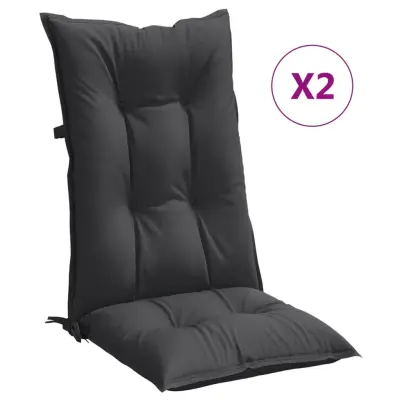 vidaXL Blazina za stol 2 kosa melanž antracit 120x50x7 cm blago