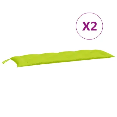 vidaXL Blazina za vrtno klop 2 kosa svetlo zelena oxford tkanina