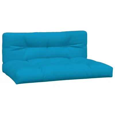 vidaXL Blazine za palete 2 kosov modro blago