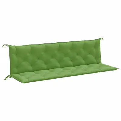 vidaXL Blazina za vrtno klop 2 kosa melanž zelena 200x50x7 cm blago