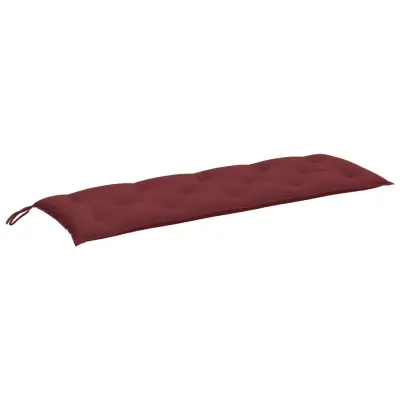 vidaXL Blazina za vrtno klop melanž vinsko rdeča 150x50x7 cm blago