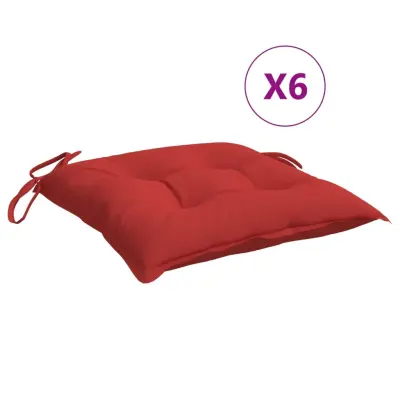 vidaXL Blazine za palete 6 kosov rdeče 50x50x7 cm oxford tkanina