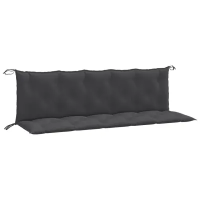 vidaXL Blazina za vrtno klop 2 kos melanž antracit 180x50x7 cm blago