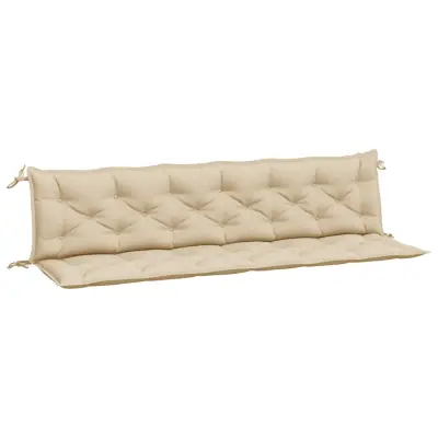 vidaXL Blazina za vrtno klop 2 kosa bež 200x50x7cm oxford tkanina