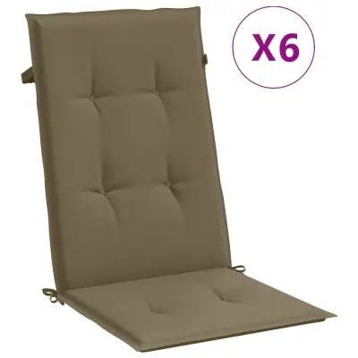 vidaXL Blazina za stol 6 kosov melanž taupe 120x50x4 cm blago
