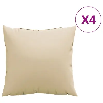 vidaXL Blazine za kavč 4 kosi bež 40x40 cm blago