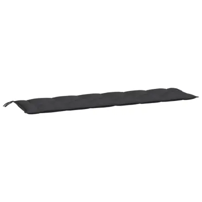 vidaXL Blazina za vrtno klop črna 200x50x7 cm oxford tkanina