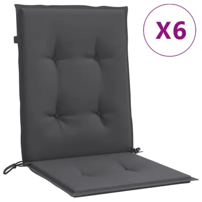 vidaXL Blazina za stol 6 kosov melanž antracitna 100x50x4 cm blago