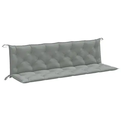 vidaXL Blazina za vrtno klop 2 kos melanž sv. siva 200x50x7 cm blago