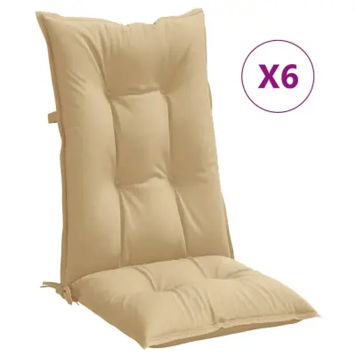 vidaXL Blazina za stol 6 kosov melanž bež 120x50x7 cm blago