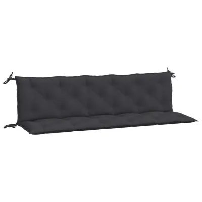 vidaXL Blazina za vrtno klop 2 kosa črna 180x50x7cm oxford tkanina