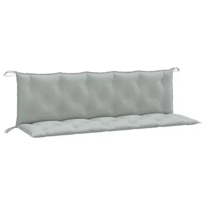 vidaXL Blazina za vrtno klop 2 kos melanž sv. siva 180x50x7 cm blago
