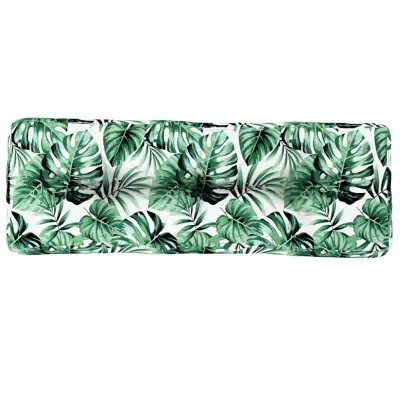 vidaXL Blazina za palete vzorec listja 120x40x12 cm