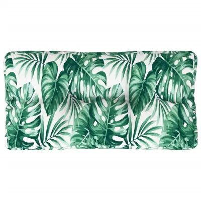 vidaXL Blazina za palete vzorec listja 70x40x12 cm blago