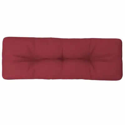 vidaXL Blazina za kavč iz palet vinsko rdeča 120x40x12 cm