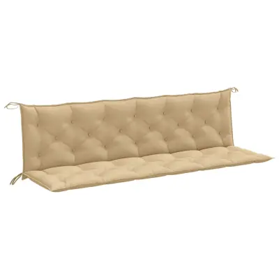 vidaXL Blazina za vrtno klop 2 kosa melanž bež 200x50x7 cm blago