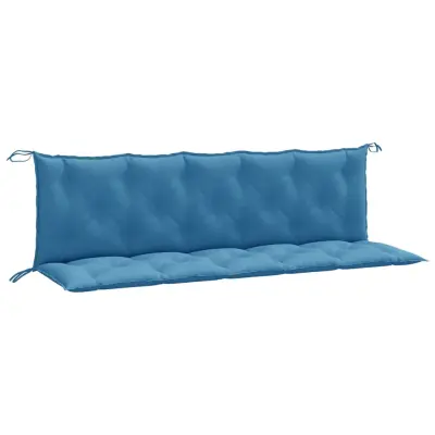 vidaXL Blazina za vrtno klop 2 kosa melanž modra 180x50x7 cm blago