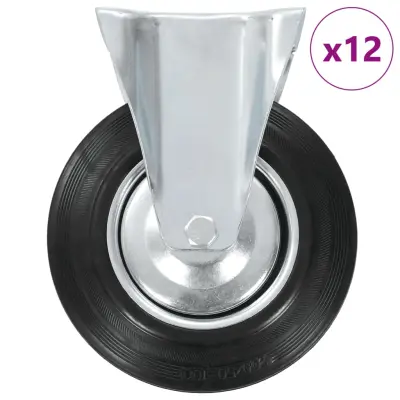 vidaXL Fiksna kolesa 12 kosov 200 mm