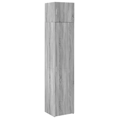 vidaXL Ozka omara za shranjevanje siva sonoma 45x42,5x225 cm inž. les