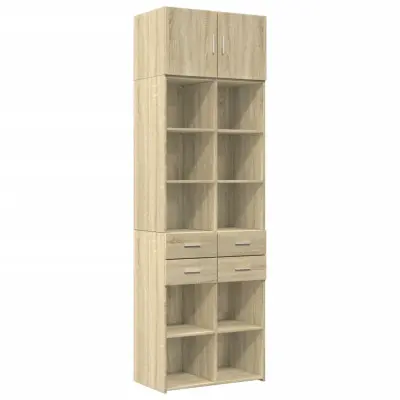 vidaXL Omara za shranjevanje sonoma hrast 70x42,5x225 cm inž. les