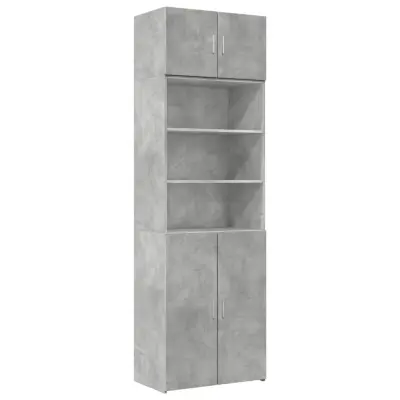 vidaXL Omara za shranjevanje betonsko siva 70x42,5x225 cm inž. les