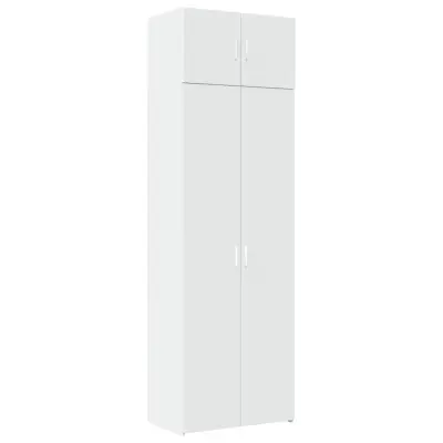 vidaXL Ozka omara za shranjevanje bela 70x42,5x225 cm inženirski les
