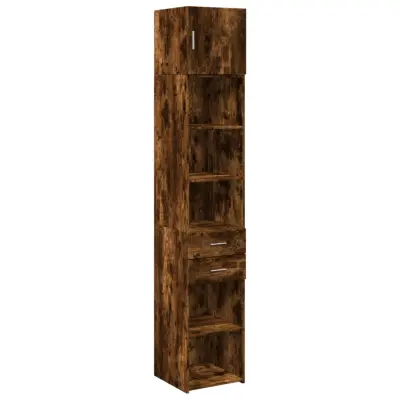vidaXL Ozka omara za shranjevanje dim. hrast 40x42,5x225 cm inž. les