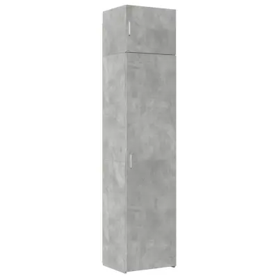 vidaXL Ozka omara za shranjevanje betonsko siva 50x42,5x225cm inž. les