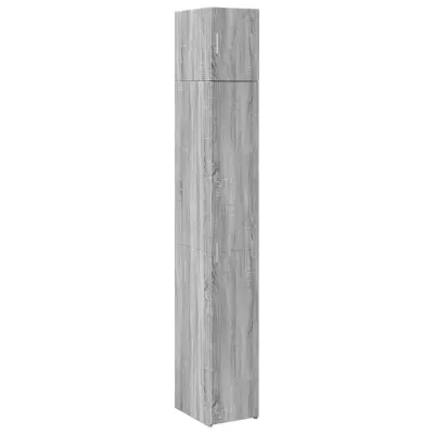 vidaXL Ozka omara za shranjevanje siva sonoma 30x42,5x225 cm inž. les