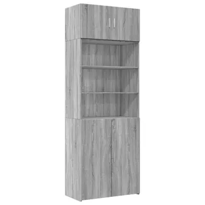 vidaXL Omara za shranjevanje siva sonoma 80x42,5x225 cm inž. les